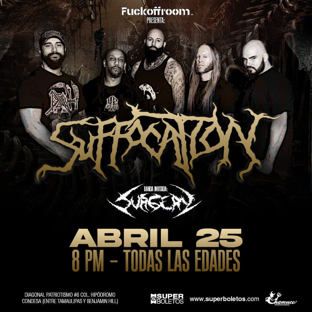 Suffocation en vivo: El final brutal de la gira latinoamericana será en la Ciudad de México. 1 1